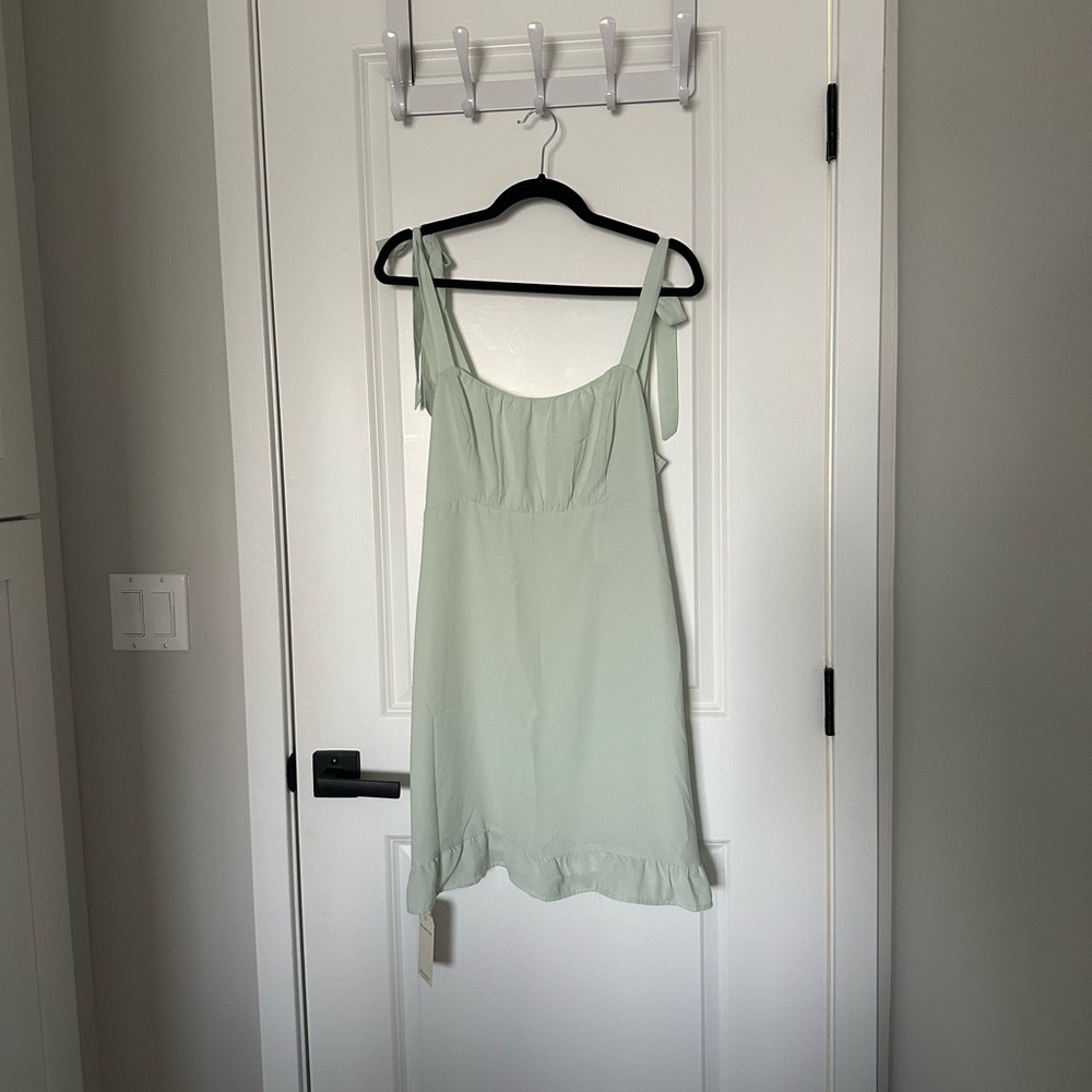 Light Green Mint Tank Semi-Formal Mini Dress